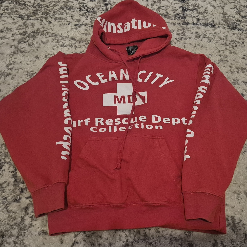 Ocean City Red Hoodie